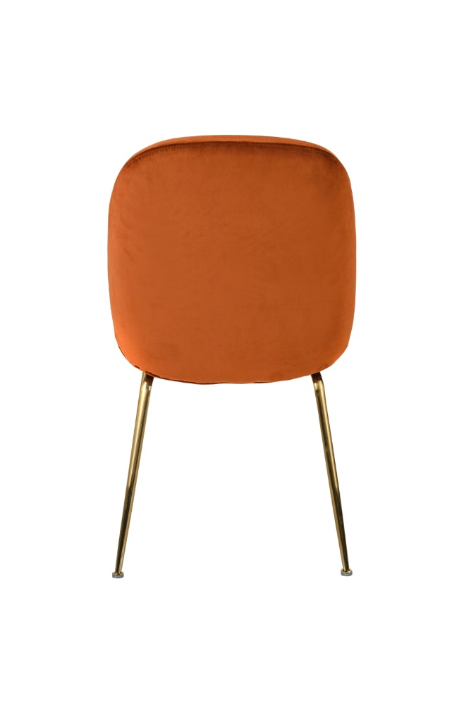 Lissone Rust Velvet Dining Chairs - Set of 2