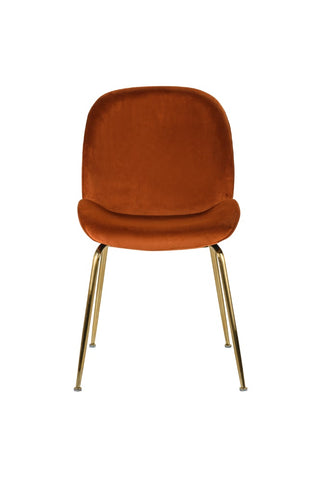Lissone Rust Velvet Dining Chairs - Set of 2