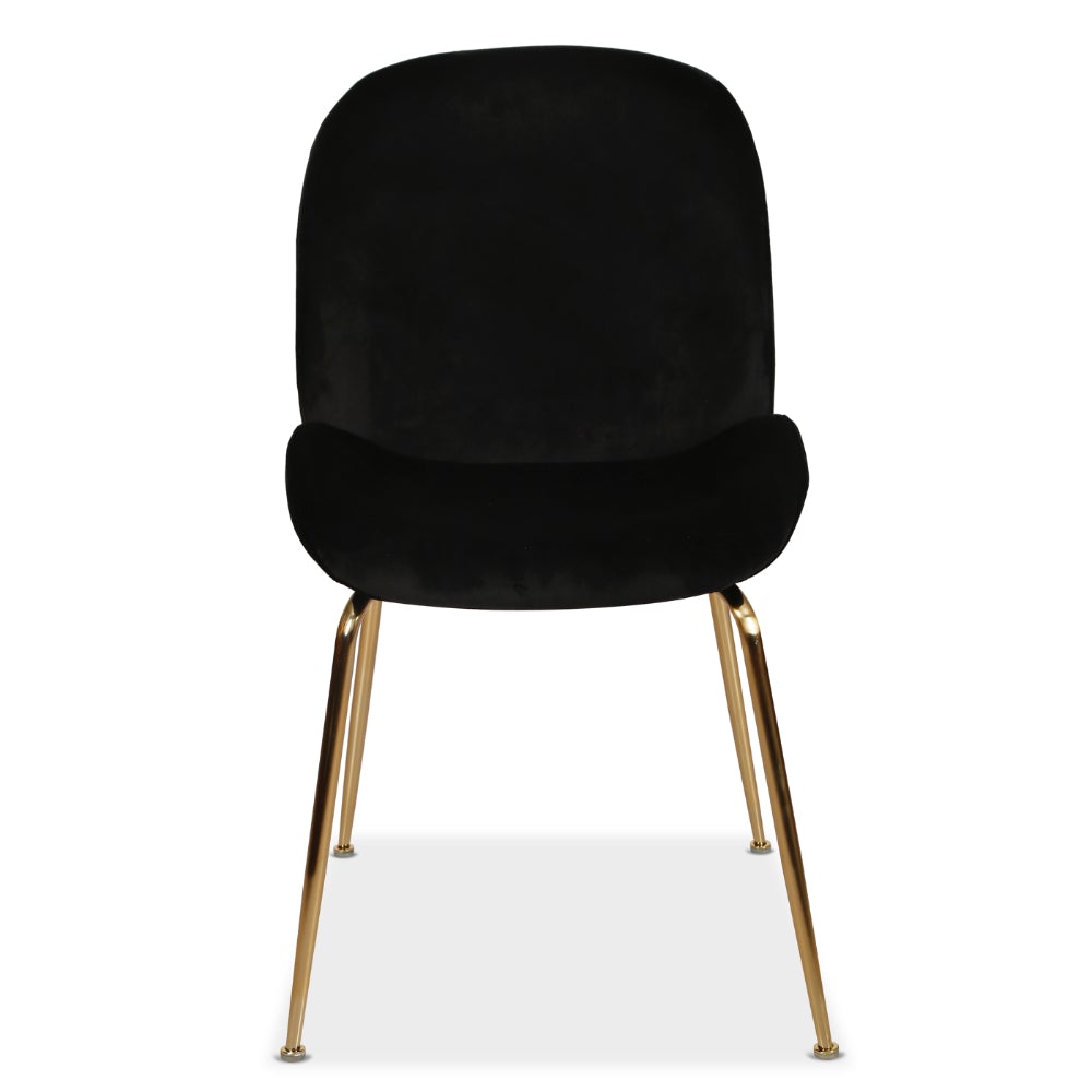 Lissone Black Velvet Dining Chairs - Set of 2