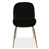 Lissone Black Velvet Dining Chairs - Set of 2