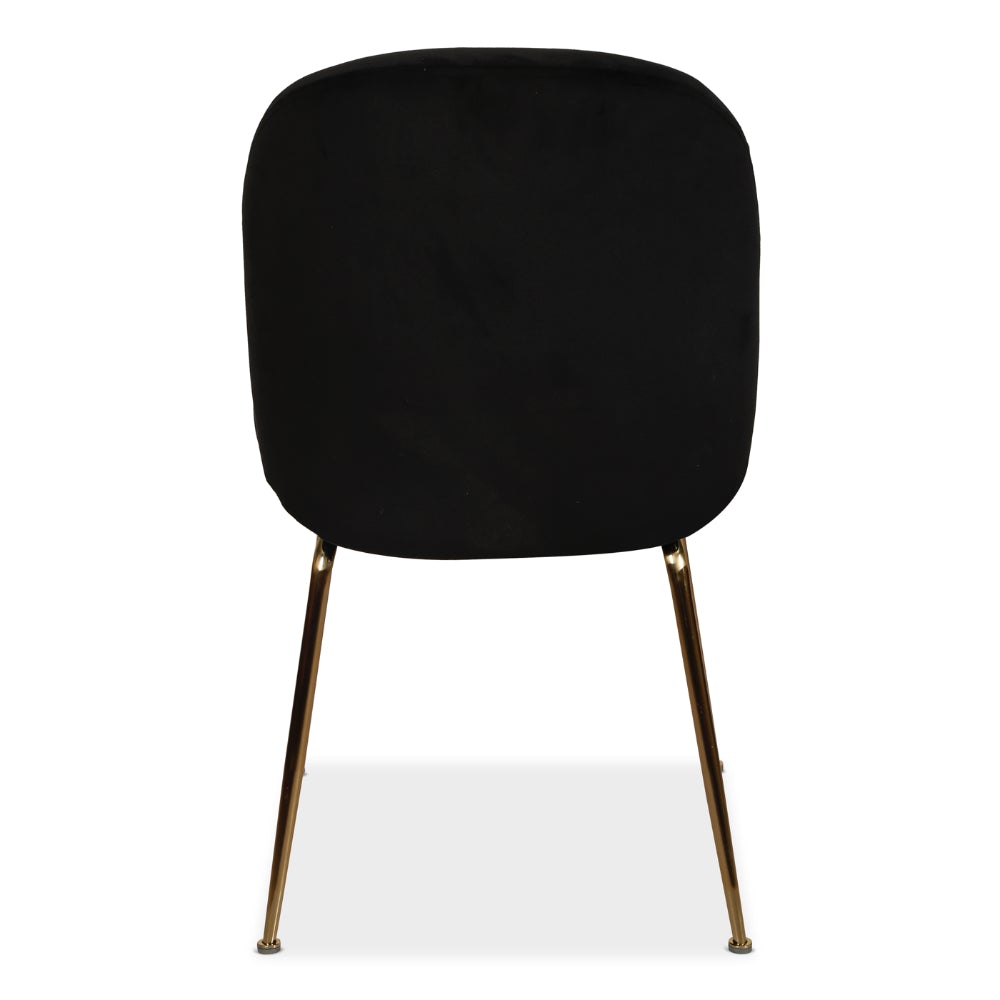 Lissone Black Velvet Dining Chairs - Set of 2