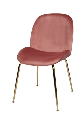 Lissone Blush Velvet Dining Chairs - Set of 2