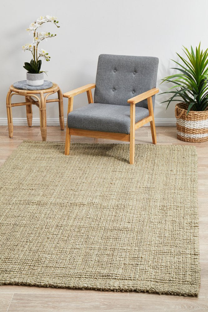 Chunky Natural Jute Barker Platinum Rug