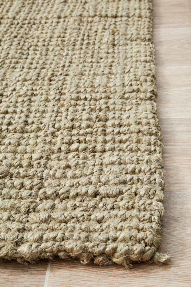 Chunky Natural Jute Barker Platinum Rug