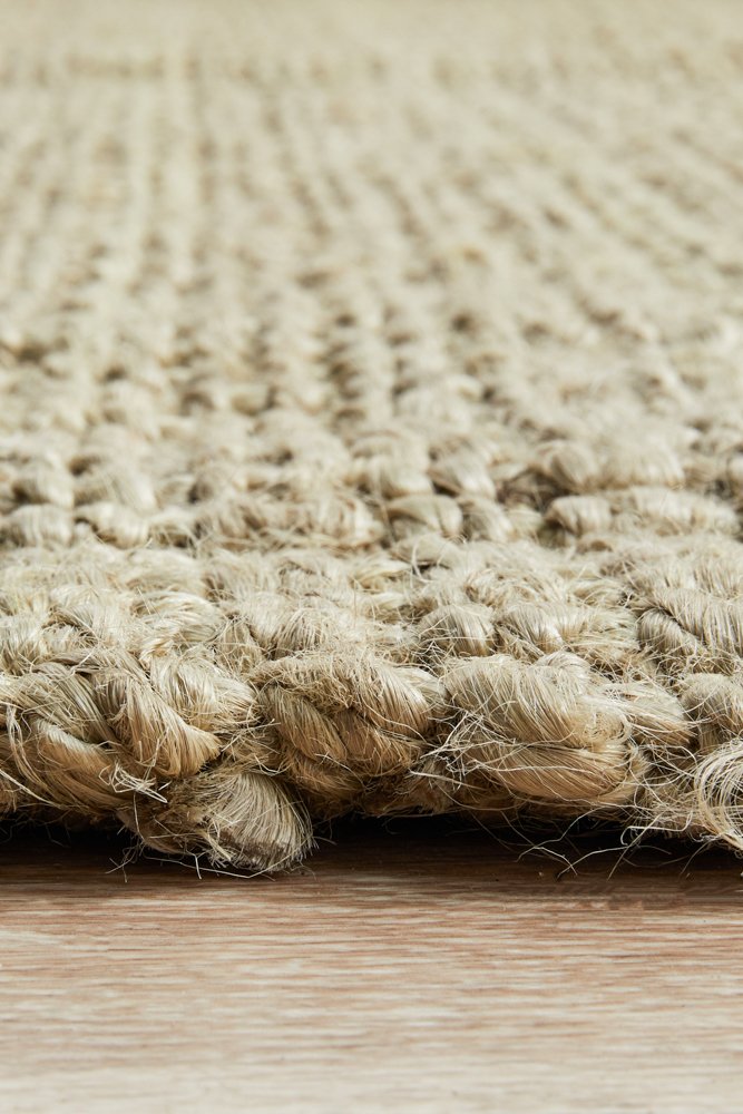 Chunky Natural Jute Barker Platinum Rug