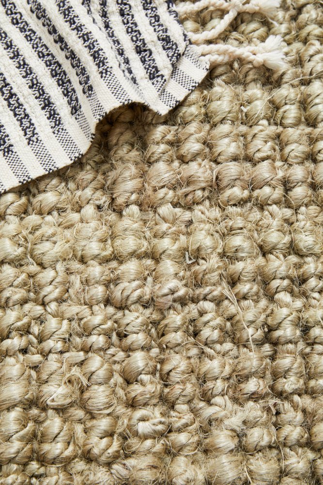 Chunky Natural Jute Barker Platinum Rug