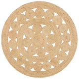 Natural Daisy Round Jute Rug