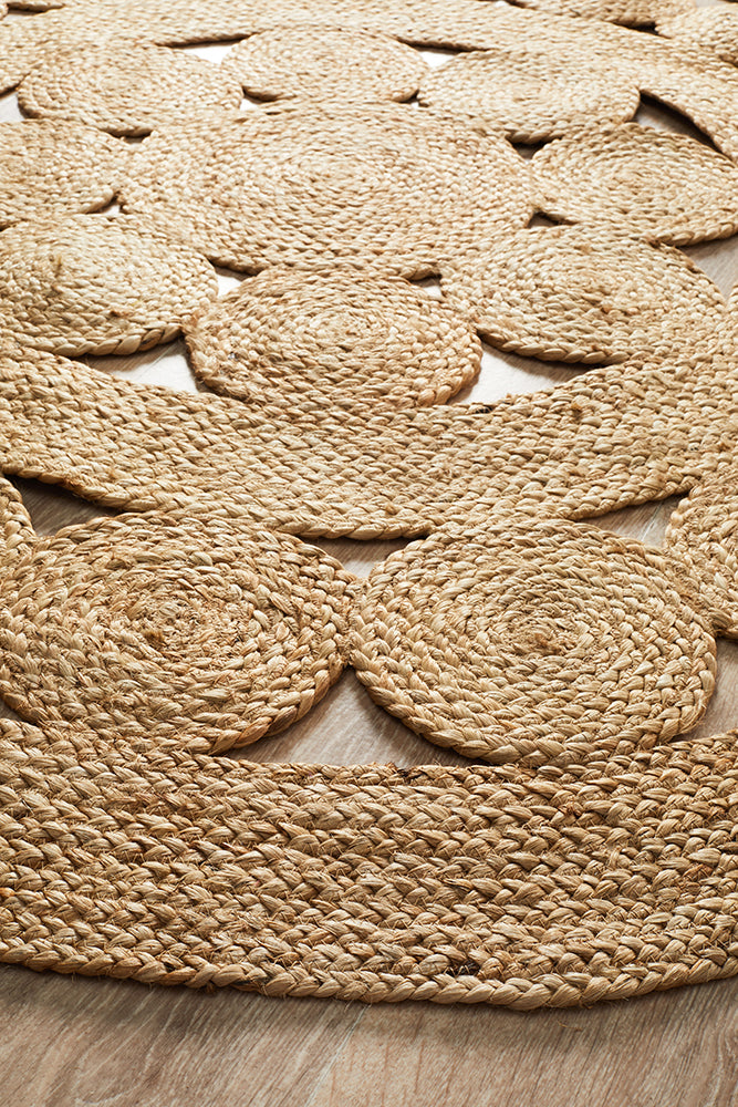 Natural Daisy Round Jute Rug – Lost Design Society