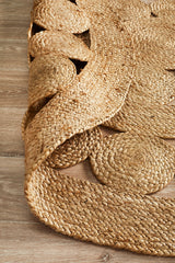 Natural Daisy Round Jute Rug