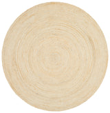 Round Jute Natural Rug Bleached