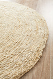 Round Jute Natural Rug Bleached