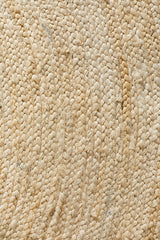 Round Jute Natural Rug Bleached