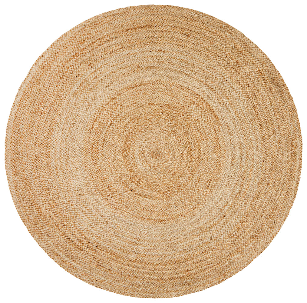 Round Jute Natural Rug