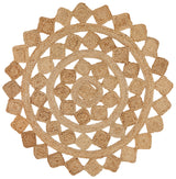 Round Jute Natural Tessellate Rug