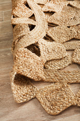 Round Jute Natural Tessellate Rug