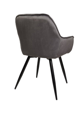 Chiara Grey Velvet Dining Chairs - Set of 2