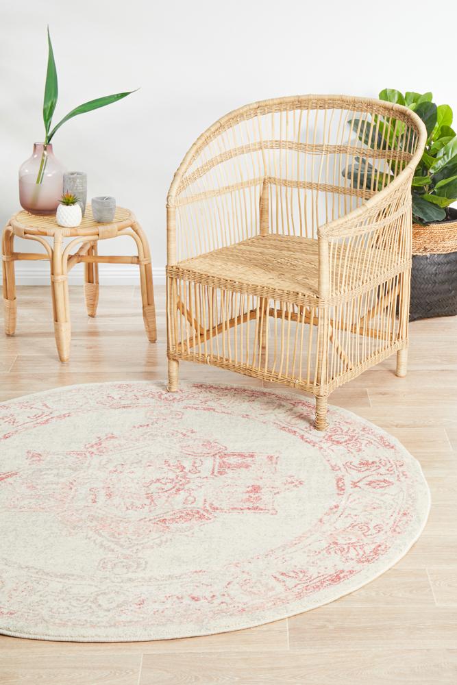 Boulevard Rose Round Transitional Rug