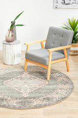 Boulevard Court Grey Round Transitional Rug