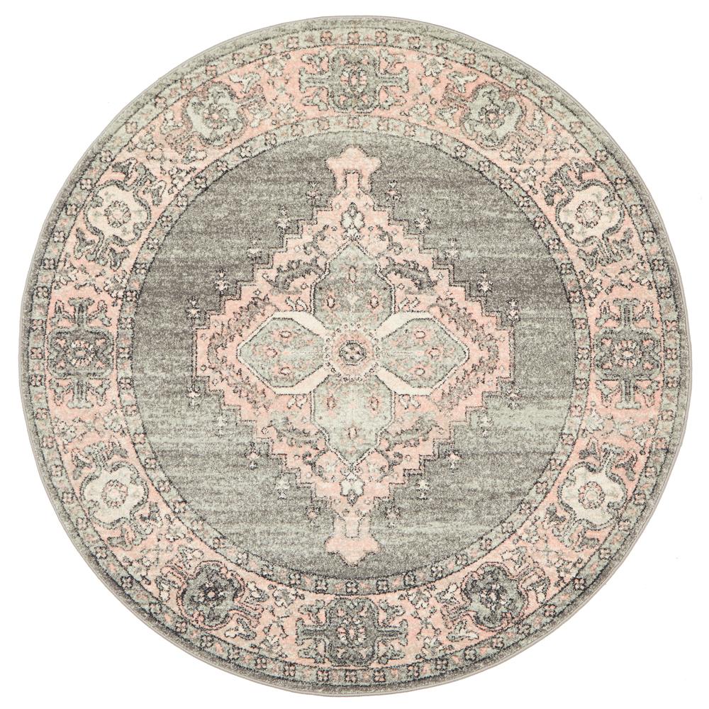 Boulevard Court Grey Round Transitional Rug