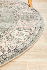 Boulevard Court Grey Round Transitional Rug