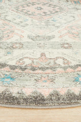 Boulevard Silver Round Transitional Rug