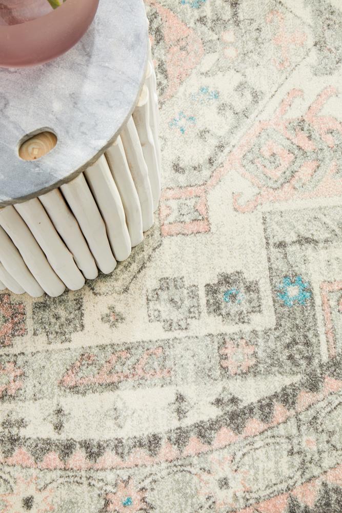 Boulevard Silver Round Transitional Rug