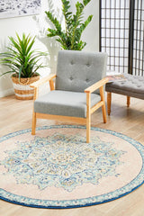 Boulevard Flamingo Round Transitional Rug