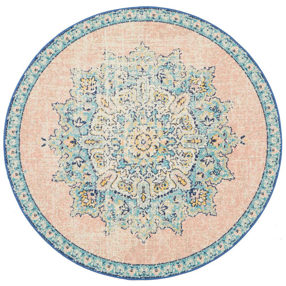 Boulevard Flamingo Round Transitional Rug