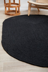 Kirra Black Oval Jute Rug