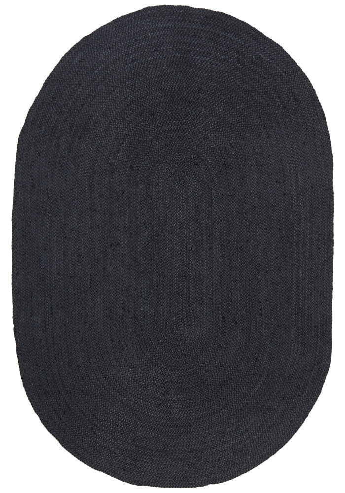 Kirra Black Oval Jute Rug