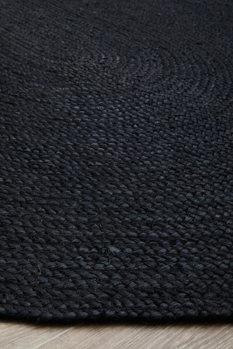 Kirra Black Oval Jute Rug