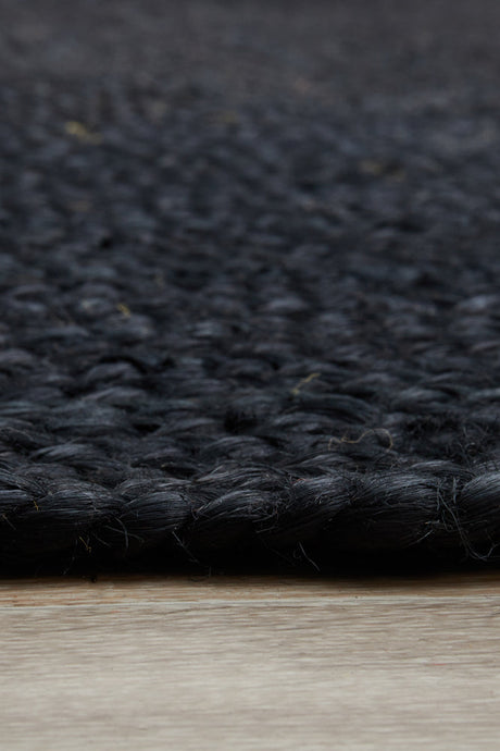 Kirra Black Oval Jute Rug