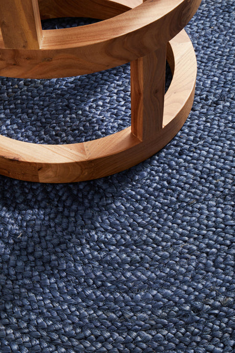 Kirra Navy Oval Jute Rug