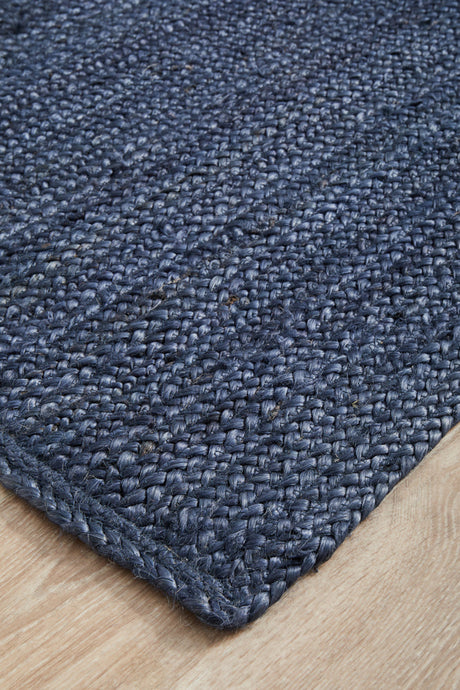 Kirra Navy Jute Runner Rug