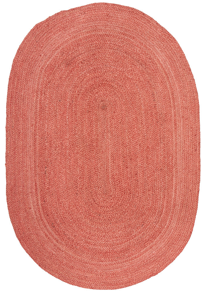 Kirra Terracotta Oval Jute Rug