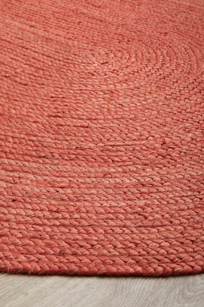 Kirra Terracotta Oval Jute Rug