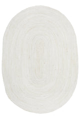 Kirra White Oval Jute Rug