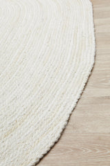 Kirra White Oval Jute Rug