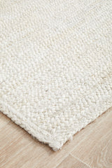 Kirra White Jute Runner Rug