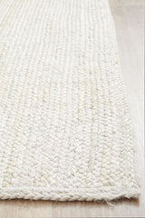 Kirra White Jute Runner Rug