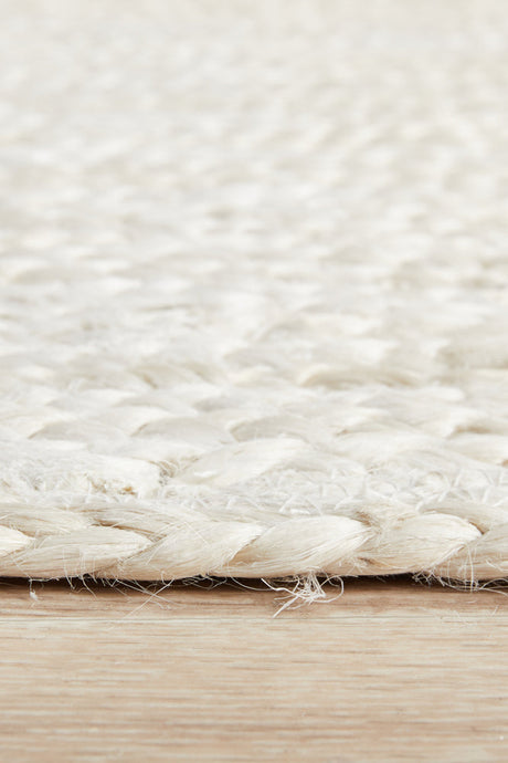 Kirra White Jute Runner Rug