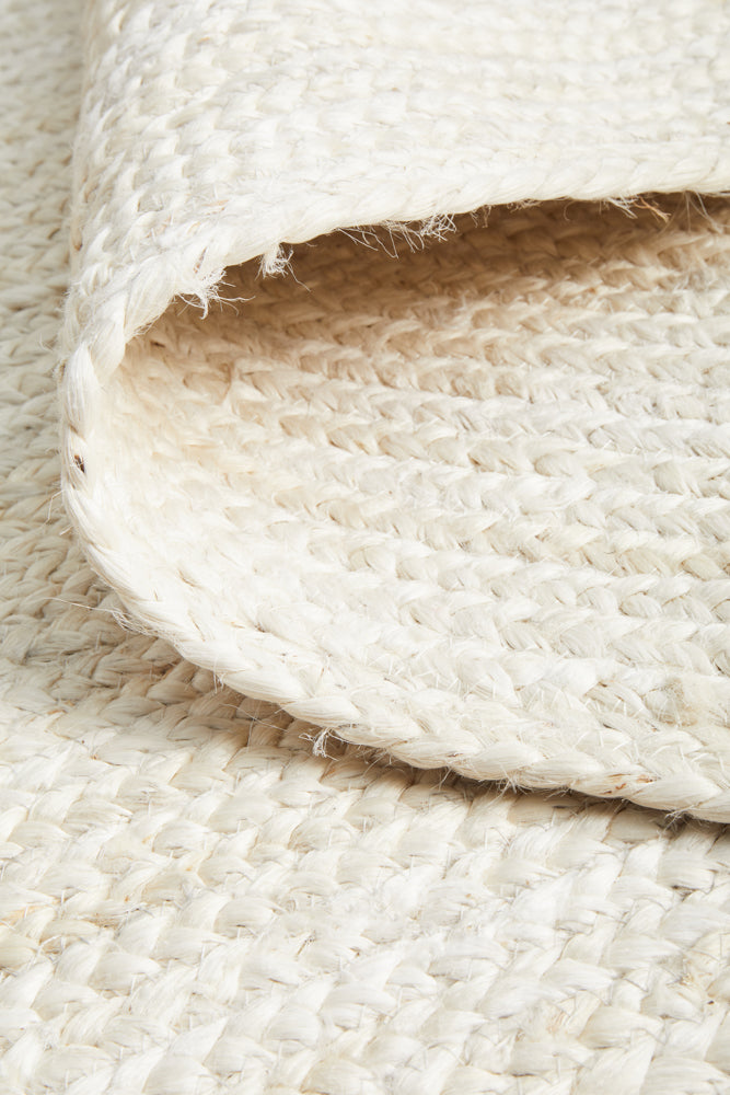 Kirra White Jute Runner Rug