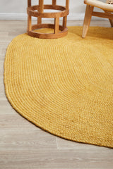 Kirra Yellow Oval Jute Rug