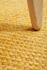 Kirra Yellow Oval Jute Rug