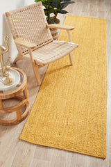 Kirra Yellow Jute Runner Rug