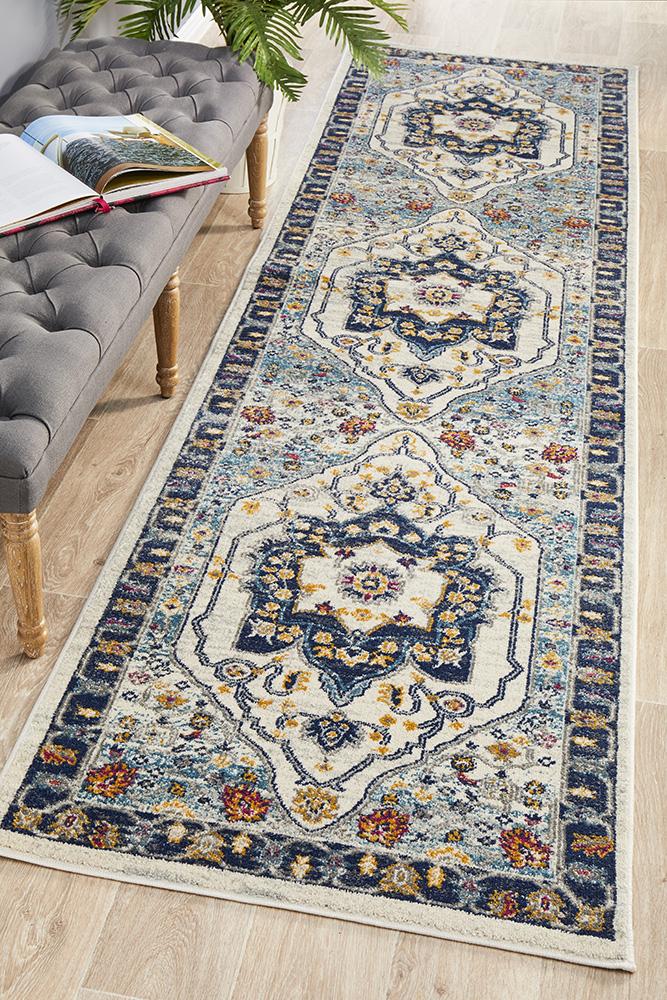 Tigris Basrah Blue Bohemian Transitional Rug