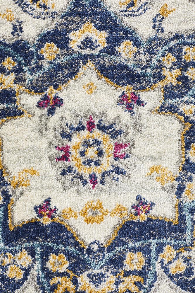 Tigris Basrah Blue Bohemian Transitional Rug