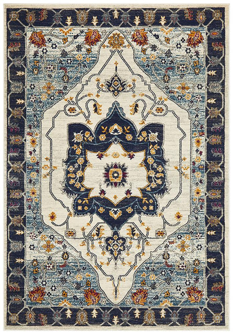 Tigris Basrah Blue Bohemian Transitional Rug