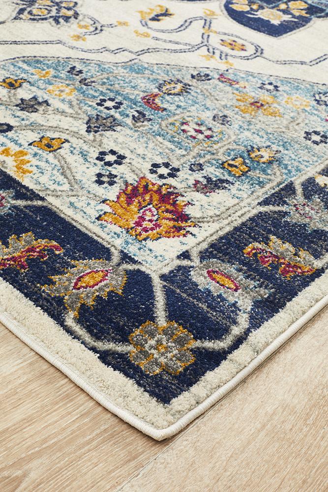 Tigris Basrah Blue Bohemian Transitional Rug