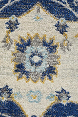 Tigris Basrah Navy Round Bohemian Transitional Rug